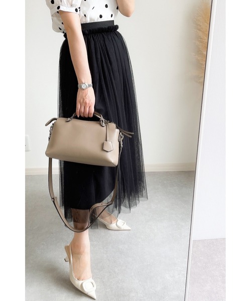 &. NOSTALGIA(アンドドットノスタルジア)の「【ZOZO限定】2wayボリュームチュールスカート(スカート・レディース・ブラック/グレイッシュベージュ・M)」の11枚目の写真