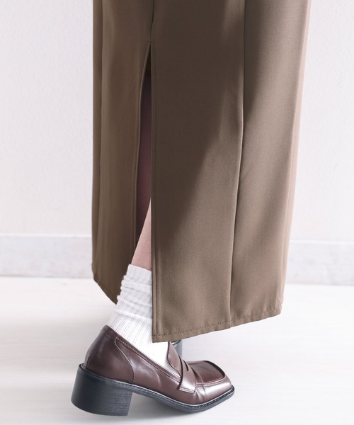 classicalelf（クラシカルエルフ）の「こなれ感も美脚も叶う。ハイウエストペンシルスカート(ロング丈)（スカート・レディース・ベージュ/ブラウン/ブラック・LARGE/MEDIUM/SMALL/X-LARGE）」の19枚目の写真