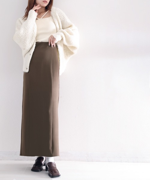 classicalelf（クラシカルエルフ）の「こなれ感も美脚も叶う。ハイウエストペンシルスカート(ロング丈)（スカート・レディース・ベージュ/ブラウン/ブラック・LARGE/MEDIUM/SMALL/X-LARGE）」の22枚目の写真