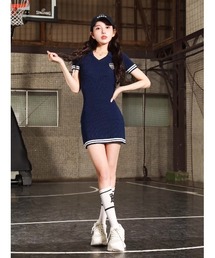 Darich ダーリッチ ポロスウェットミニワンピース ダーリッチ Darich ポロスウェットミニワンピース （サンド