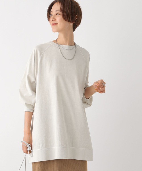 LEPSIM（レプシィム）の「ビンテージライクチュニック　908510（Tシャツ/カットソー・レディース・チャコールグレー/ベージュ/オフホワイト/ブルー・FREE）」の11枚目の写真