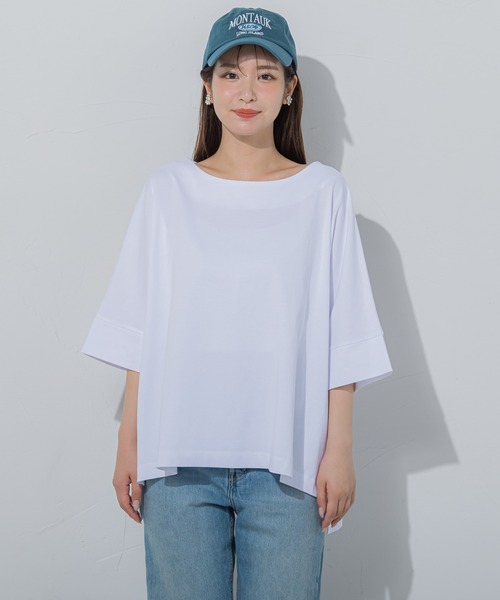 VICKY(ビッキー)の「【シンプルだからこそ着まわせる】ルーズカットプルオーバー《洗濯機で洗える》(Tシャツ/カットソー・レディース・ベージュ/ホワイト/ブラック・M)」の6枚目の写真