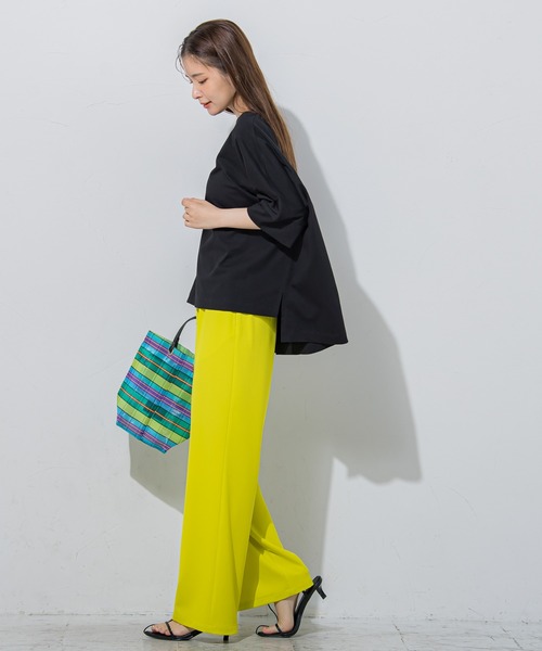 VICKY(ビッキー)の「【シンプルだからこそ着まわせる】ルーズカットプルオーバー《洗濯機で洗える》(Tシャツ/カットソー・レディース・ベージュ/ホワイト/ブラック・M)」の19枚目の写真