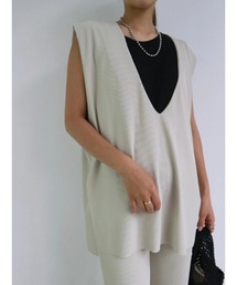 TRUNC 88 | Smooth Rib Vneck Gilet(Tシャツ/カットソー)