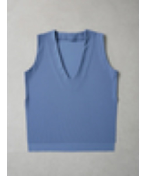 TRUNC(トランクエイティーエイト)の「Smooth Rib Vneck Gilet(Tシャツ/カットソー・レディース・アイボリー/ブラック/ブルー・FREE)」の22枚目の写真