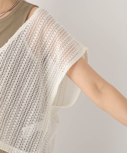 LEPSIM(レプシィム)の「メッシュプルオーバー*アメスリ2Pワンピース 966741(ワンピース・レディース・ブラック/アイボリー・FREE)」の5枚目の写真