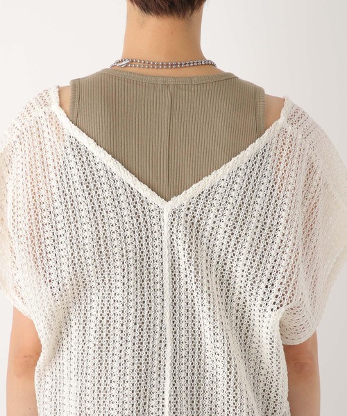 LEPSIM(レプシィム)の「メッシュプルオーバー*アメスリ2Pワンピース 966741(ワンピース・レディース・ブラック/アイボリー・FREE)」の7枚目の写真