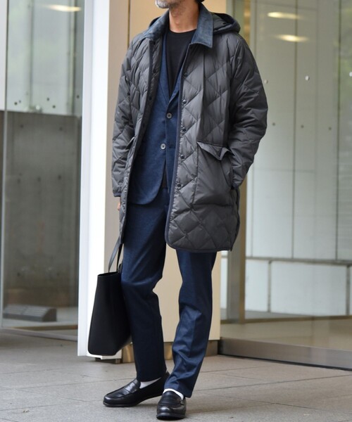 TAION（タイオン）の「【SHIPS any別注】TAION: 〈手洗い可能〉ダウン キルティング フード コート 23AW◇（ダウンジャケット/コート・メンズ・ブラック/ベージュ/ネイビー/グレー・SMALL/MEDIUM/LARGE/X-LARGE）」の10枚目の写真