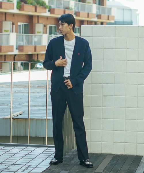 PLAYBOY(プレイボーイ)の「【PLAY BOY/プレイボーイ】スクールカーディガン 制服 高校生 中学生 JK DK ユニセックス コットン100% ロゴ刺繍 ワンポイント(カーディガン/ボレロ・メンズ・ブラック/ベージュ/ネイビー/グレー・MEDIUM/LARGE)」の21枚目の写真
