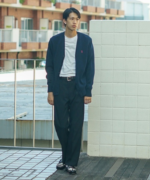 PLAYBOY(プレイボーイ)の「【PLAY BOY/プレイボーイ】スクールカーディガン 制服 高校生 中学生 JK DK ユニセックス コットン100% ロゴ刺繍 ワンポイント(カーディガン/ボレロ・メンズ・ブラック/ベージュ/ネイビー/グレー・MEDIUM/LARGE)」の20枚目の写真