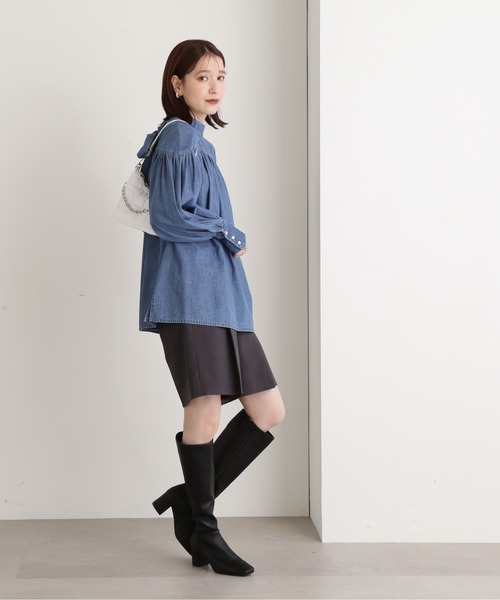 N.（N. Natural Beauty Basic）（エヌエヌナチュラルビューティーベーシック）の「◆ボウタイブラウス（シャツ/ブラウス・レディース・ブルー/ダークブルー・MEDIUM）」の13枚目の写真