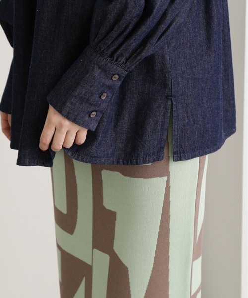 N.（N. Natural Beauty Basic）（エヌエヌナチュラルビューティーベーシック）の「◆ボウタイブラウス（シャツ/ブラウス・レディース・ブルー/ダークブルー・MEDIUM）」の7枚目の写真