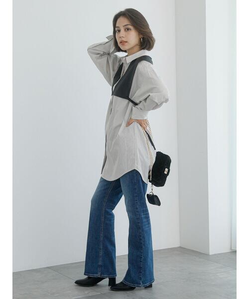 Te chichi(テチチ)の「サイドリボンショートベスト(ベスト・レディース・グレー/ブラック・F)」の5枚目の写真