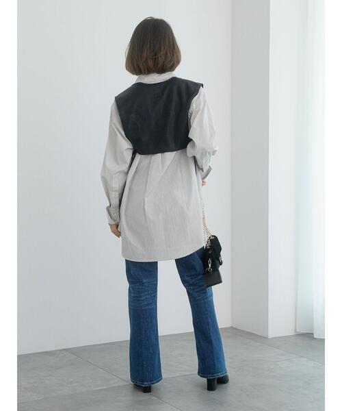 Te chichi(テチチ)の「サイドリボンショートベスト(ベスト・レディース・グレー/ブラック・F)」の8枚目の写真