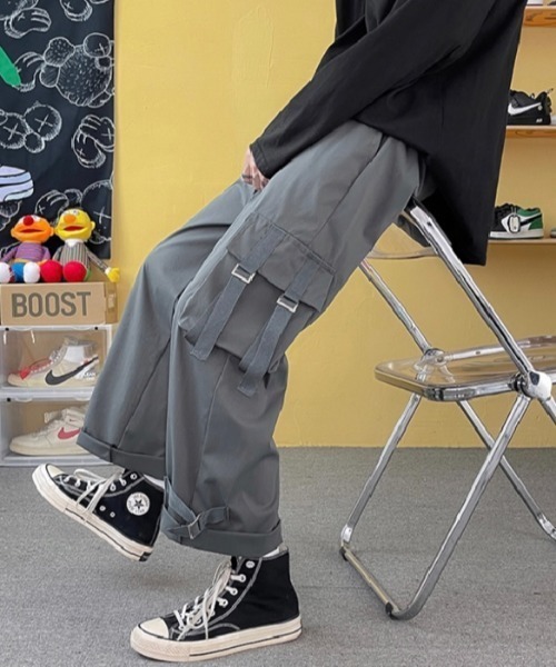 .KOM（ドットコム）の「『.KOM/ドットケーオーエム』サイドベルトカーゴパンツ【Y】【CN】（カーゴパンツ・メンズ・ブラック/ホワイト/グレー・3L）」の3枚目の写真