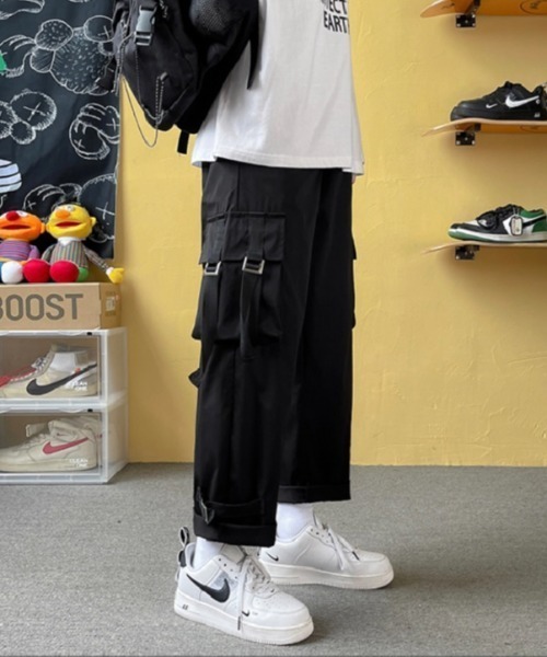 .KOM（ドットコム）の「『.KOM/ドットケーオーエム』サイドベルトカーゴパンツ【Y】【CN】（カーゴパンツ・メンズ・ブラック/ホワイト/グレー・3L）」の11枚目の写真