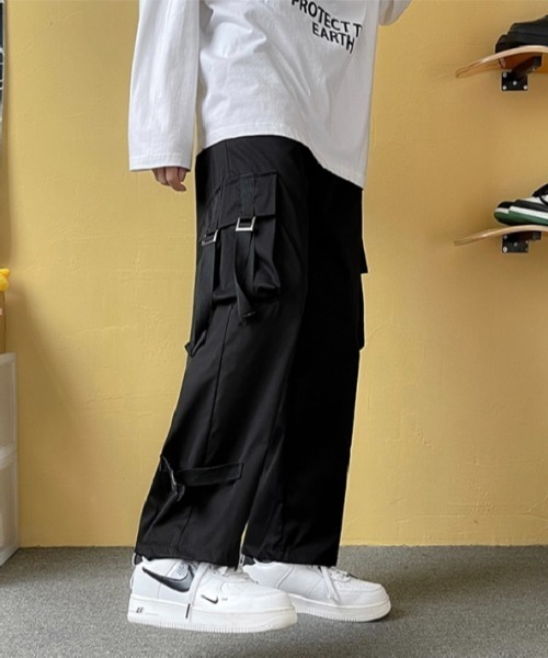 .KOM（ドットコム）の「『.KOM/ドットケーオーエム』サイドベルトカーゴパンツ【Y】【CN】（カーゴパンツ・メンズ・ブラック/ホワイト/グレー・3L）」の10枚目の写真