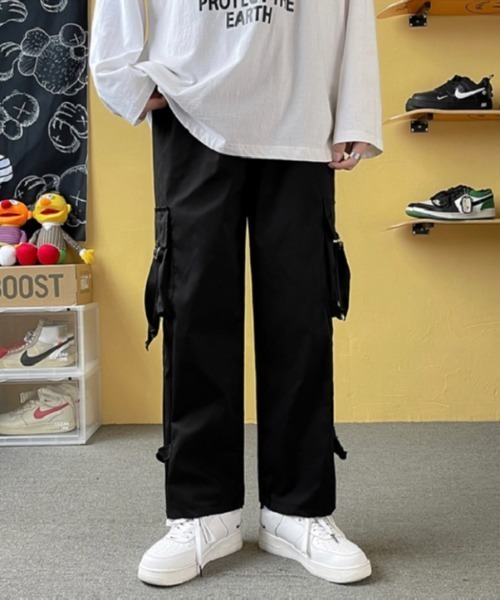 .KOM（ドットコム）の「『.KOM/ドットケーオーエム』サイドベルトカーゴパンツ【Y】【CN】（カーゴパンツ・メンズ・ブラック/ホワイト/グレー・3L）」の8枚目の写真