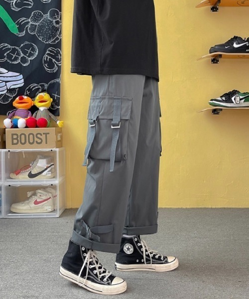 .KOM（ドットコム）の「『.KOM/ドットケーオーエム』サイドベルトカーゴパンツ【Y】【CN】（カーゴパンツ・メンズ・ブラック/ホワイト/グレー・3L）」の15枚目の写真