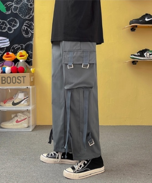 .KOM（ドットコム）の「『.KOM/ドットケーオーエム』サイドベルトカーゴパンツ【Y】【CN】（カーゴパンツ・メンズ・ブラック/ホワイト/グレー・3L）」の18枚目の写真