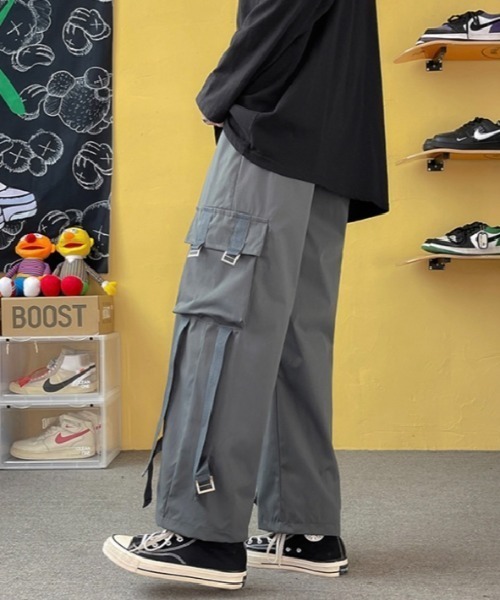 .KOM（ドットコム）の「『.KOM/ドットケーオーエム』サイドベルトカーゴパンツ【Y】【CN】（カーゴパンツ・メンズ・ブラック/ホワイト/グレー・3L）」の19枚目の写真