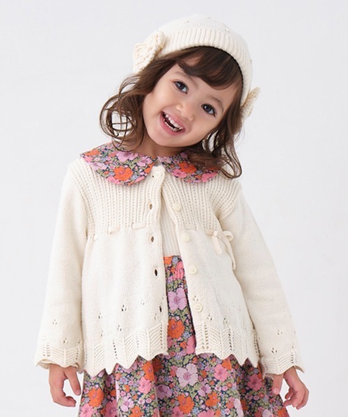 sense of wonder（センスオブワンダー）の「オーガニックタムボレロ【日本製】（カーディガン/ボレロ・キッズ・キナリ/ライトグレー・100-110cm/80-90cm/120-130cm）」の2枚目の写真