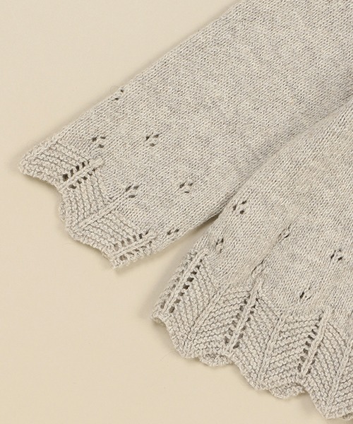 sense of wonder（センスオブワンダー）の「オーガニックタムボレロ【日本製】（カーディガン/ボレロ・キッズ・キナリ/ライトグレー・100-110cm/80-90cm/120-130cm）」の8枚目の写真