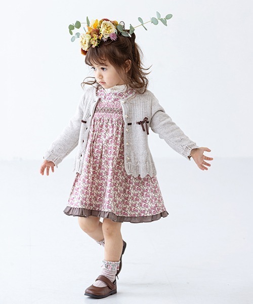 sense of wonder（センスオブワンダー）の「オーガニックタムボレロ【日本製】（カーディガン/ボレロ・キッズ・キナリ/ライトグレー・100-110cm/80-90cm/120-130cm）」の11枚目の写真