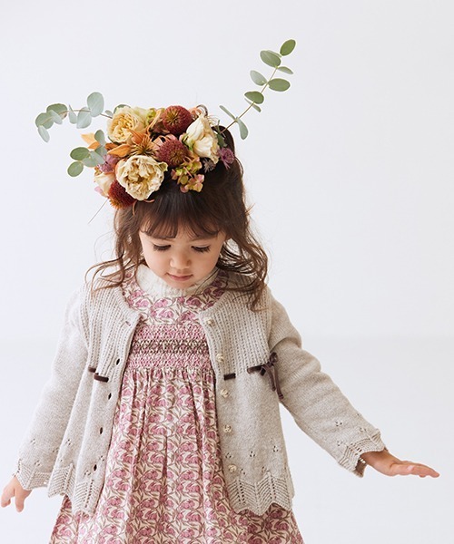 sense of wonder（センスオブワンダー）の「オーガニックタムボレロ【日本製】（カーディガン/ボレロ・キッズ・キナリ/ライトグレー・100-110cm/80-90cm/120-130cm）」の13枚目の写真