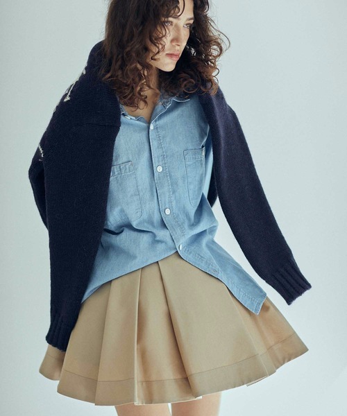 SEA（シー）の「チノ プリーツ スワンミニスカート（スカート）」 - WEAR