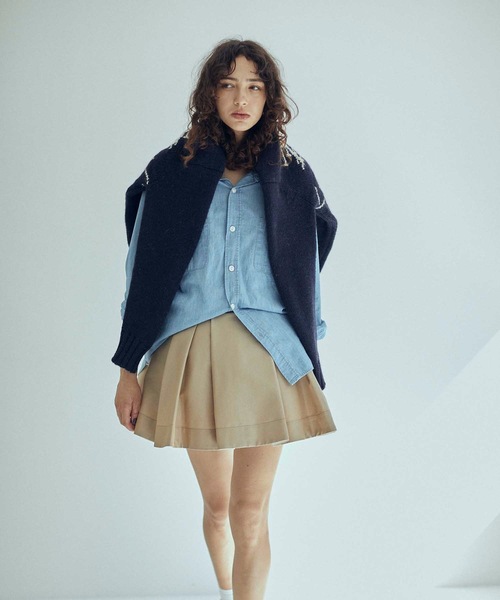 SEA（シー）の「チノ プリーツ スワンミニスカート（スカート）」 - WEAR