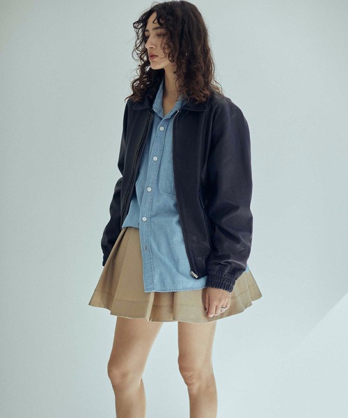 SEA（シー）の「チノ プリーツ スワンミニスカート（スカート）」 - WEAR