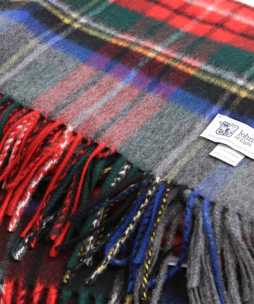 Johnstons of Elgin(ジョンストンズオブエルガン)の「<JOHNSTONS(ジョンストンズ)>チェック ストール†◆(ストール/ショール・レディース・Black/MD.Gray・フリー)」の4枚目の写真