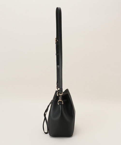 MIAN （ミアン）の「【MIAN/ミアン】2WAY巾着ショルダーバッグ（ショルダーバッグ・レディース・ベージュ/ブラック・FREE）」の8枚目の写真