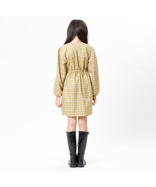algy(アルジー)の「スクエアネック前ボタンワンピ(ワンピース・キッズ・ブラック/イエロー/インディゴブルー・SMALL/XX-SMALL/MEDIUM/X-SMALL)」の5枚目の写真