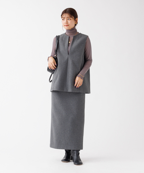 Rouge vif（ルージュヴィフ）の「【一部店舗限定】シアーカットソーチュールタートルプルオーバー（Tシャツ/カットソー・レディース・ブラック/グレー/アイボリー・フリー）」の19枚目の写真