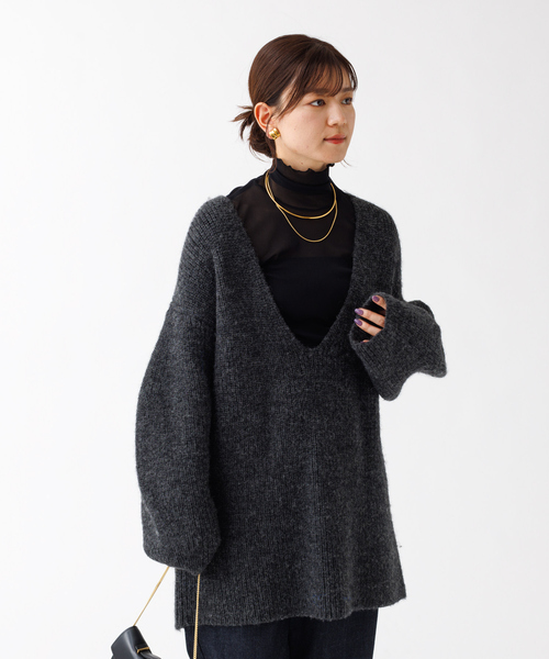 Rouge vif（ルージュヴィフ）の「【一部店舗限定】シアーカットソーチュールタートルプルオーバー（Tシャツ/カットソー・レディース・ブラック/グレー/アイボリー・フリー）」の20枚目の写真