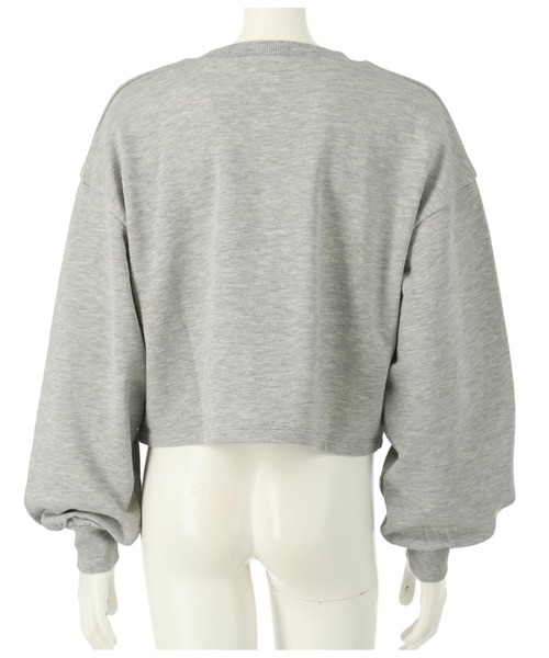 ANAP GiRL(アナップガール)の「アソートデザインクロップドトレーナー(スウェット・キッズ・ブラック/グレー/アイボリー・M/XS/S)」の10枚目の写真