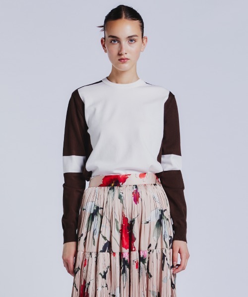 Sov.（ソブ）の「バイカラーストレッチニット（ニット/セーター）」 - WEAR 