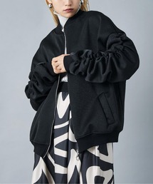 Settimissimo | ITALYグリッター シャーリングスリーブ ブルゾン(ブルゾン)