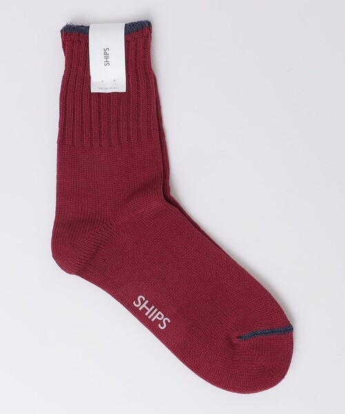 SHIPS(シップス)の「SHIPS: AMERICAN リブ クォーターソックス(ソックス/靴下・メンズ・ライトブルー/ワイン/ネイビー/ブラック・ONE SIZE)」の4枚目の写真
