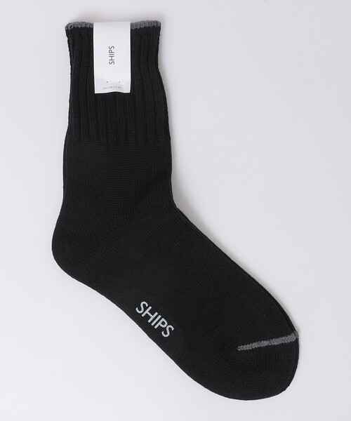 SHIPS(シップス)の「SHIPS: AMERICAN リブ クォーターソックス(ソックス/靴下・メンズ・ライトブルー/ワイン/ネイビー/ブラック・ONE SIZE)」の1枚目の写真