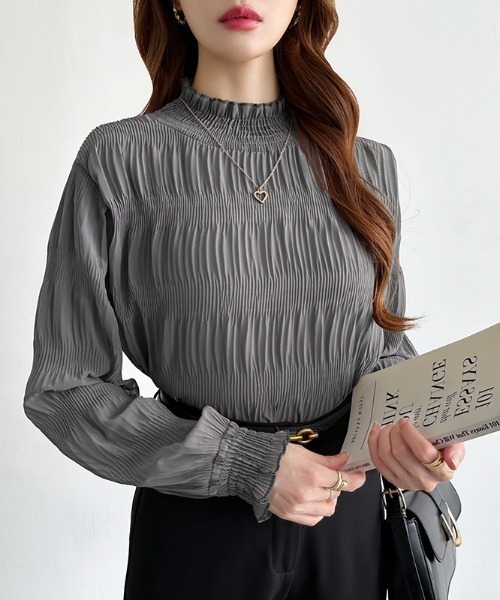 キャピタル裏起毛唐草模様のフリルブラウス KAPITAL キャピタル裏起毛