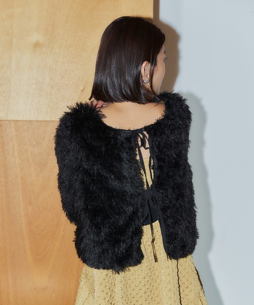 LIENCOEUR（リアンクール）の「2wayフェザーカーデ（ニット/セーター・レディース・ブラック/ブルー・FREE）」の20枚目の写真