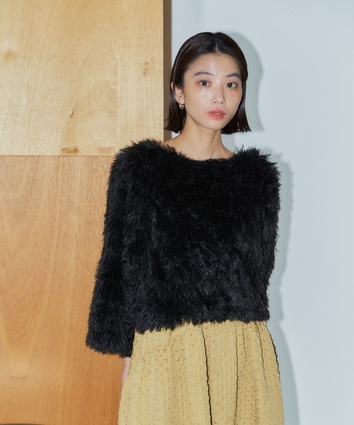 LIENCOEUR（リアンクール）の「2wayフェザーカーデ（ニット/セーター・レディース・ブラック/ブルー・FREE）」の17枚目の写真