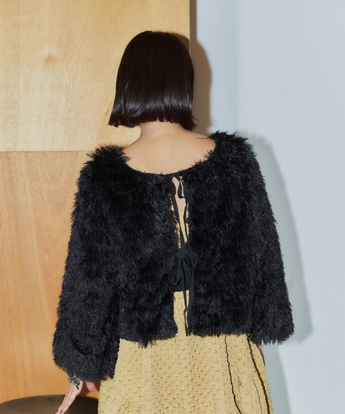 LIENCOEUR（リアンクール）の「2wayフェザーカーデ（ニット/セーター・レディース・ブラック/ブルー・FREE）」の19枚目の写真