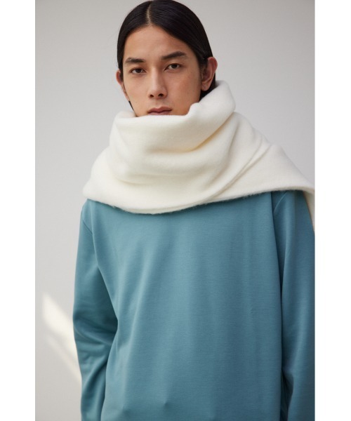 AZUL by moussy（アズールバイマウジー）の「ソフトボリュームラッセルストール（マフラー・メンズ・ホワイト/グレー/ブルー/ブラック・FREE）」の5枚目の写真