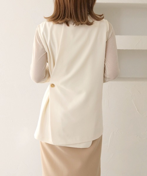 CLEIO（クレイオ）の「【CLEIO】2WAYジレベスト/2WAY GILET VEST/940-11610（ベスト・レディース・アイボリー/ベージュ・FREE）」の8枚目の写真