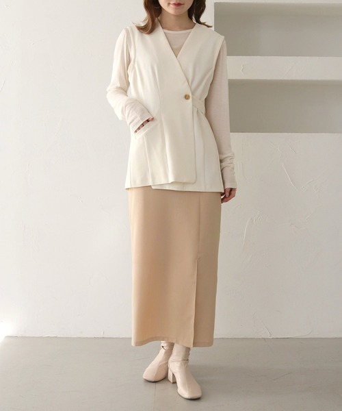 CLEIO（クレイオ）の「【CLEIO】2WAYジレベスト/2WAY GILET VEST/940-11610（ベスト・レディース・アイボリー/ベージュ・FREE）」の12枚目の写真