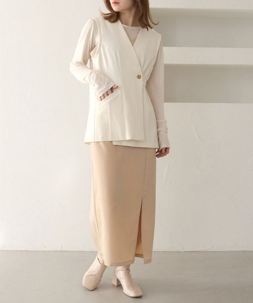 CLEIO（クレイオ）の「【CLEIO】2WAYジレベスト/2WAY GILET VEST/940-11610（ベスト・レディース・アイボリー/ベージュ・FREE）」の9枚目の写真